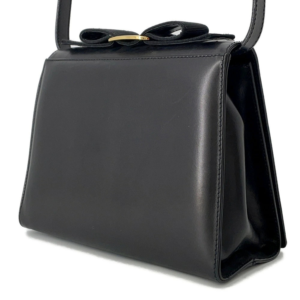 Salvatore Ferragamo Rion Vara Leather Black Shoulder Bag
